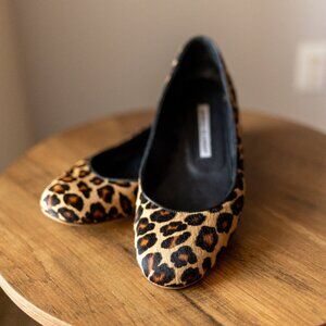 Manolo Blahnik leopard flats
